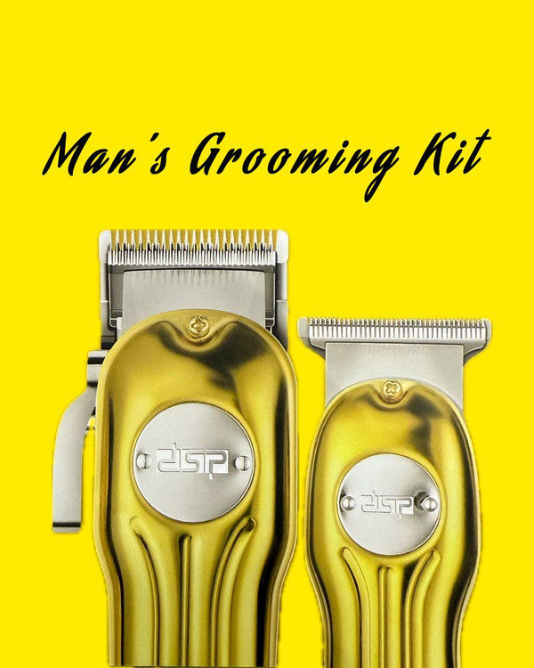 ست ماشین اصلاح موی سر و صورت دی اس پی گلد مدل M-80170 بسته 2 عددی - استوک