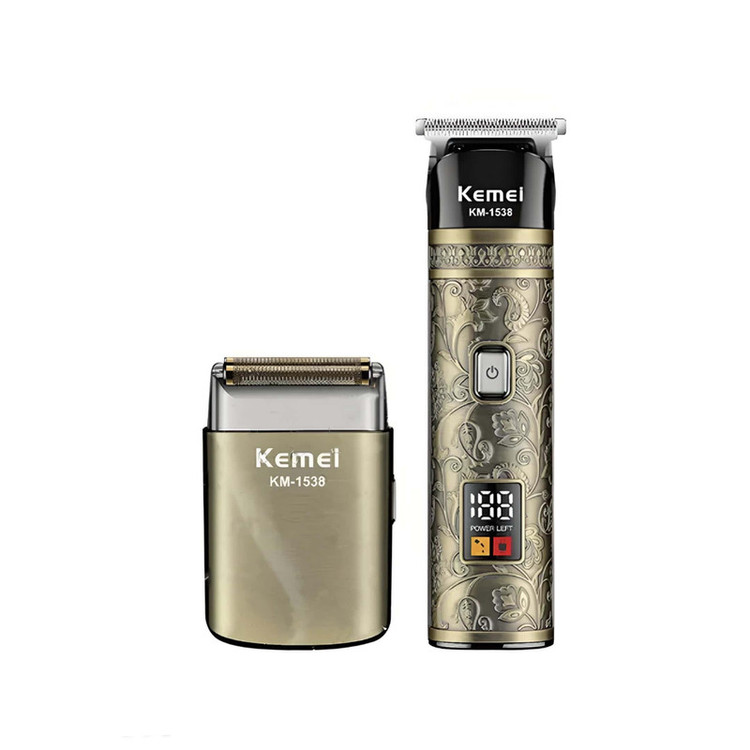 ست 2 عددی ماشین اصلاح موی صورت شارژی کیمی مدلKEMEI KM-1538 - استوک