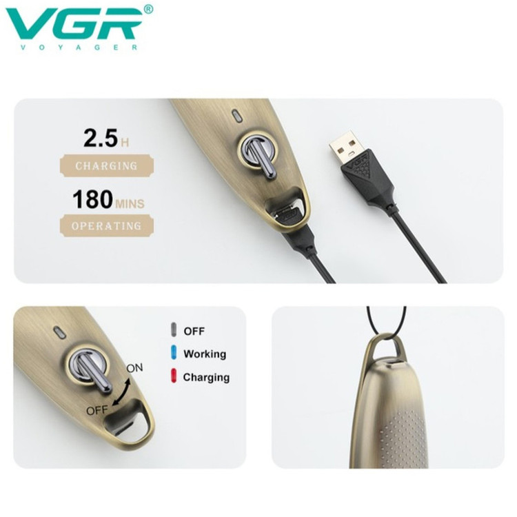 ماشین اصلاح موی سر و صورت وی جی ار مدل V-978 - استوک